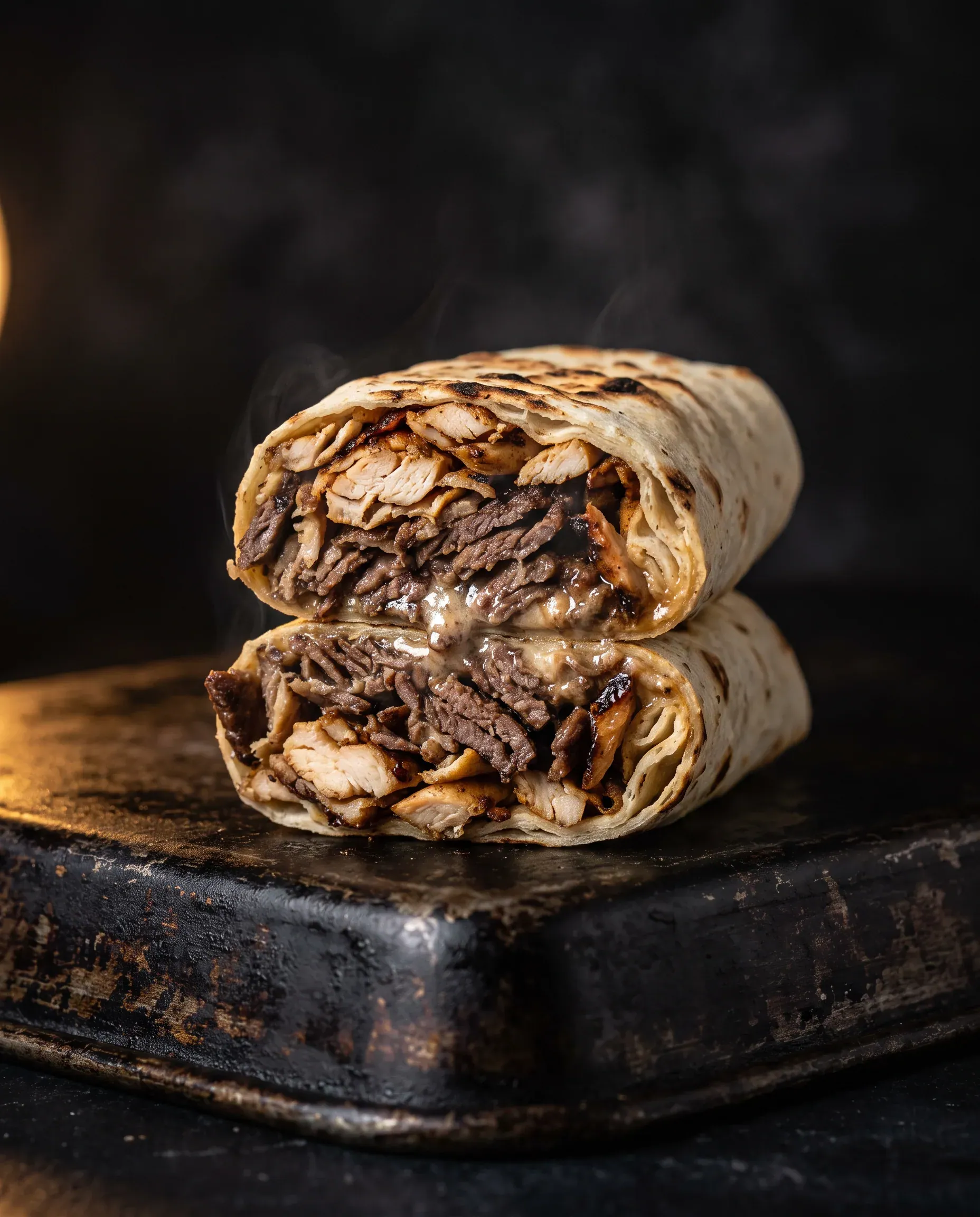 Double Meat — shawarma in close cross-section