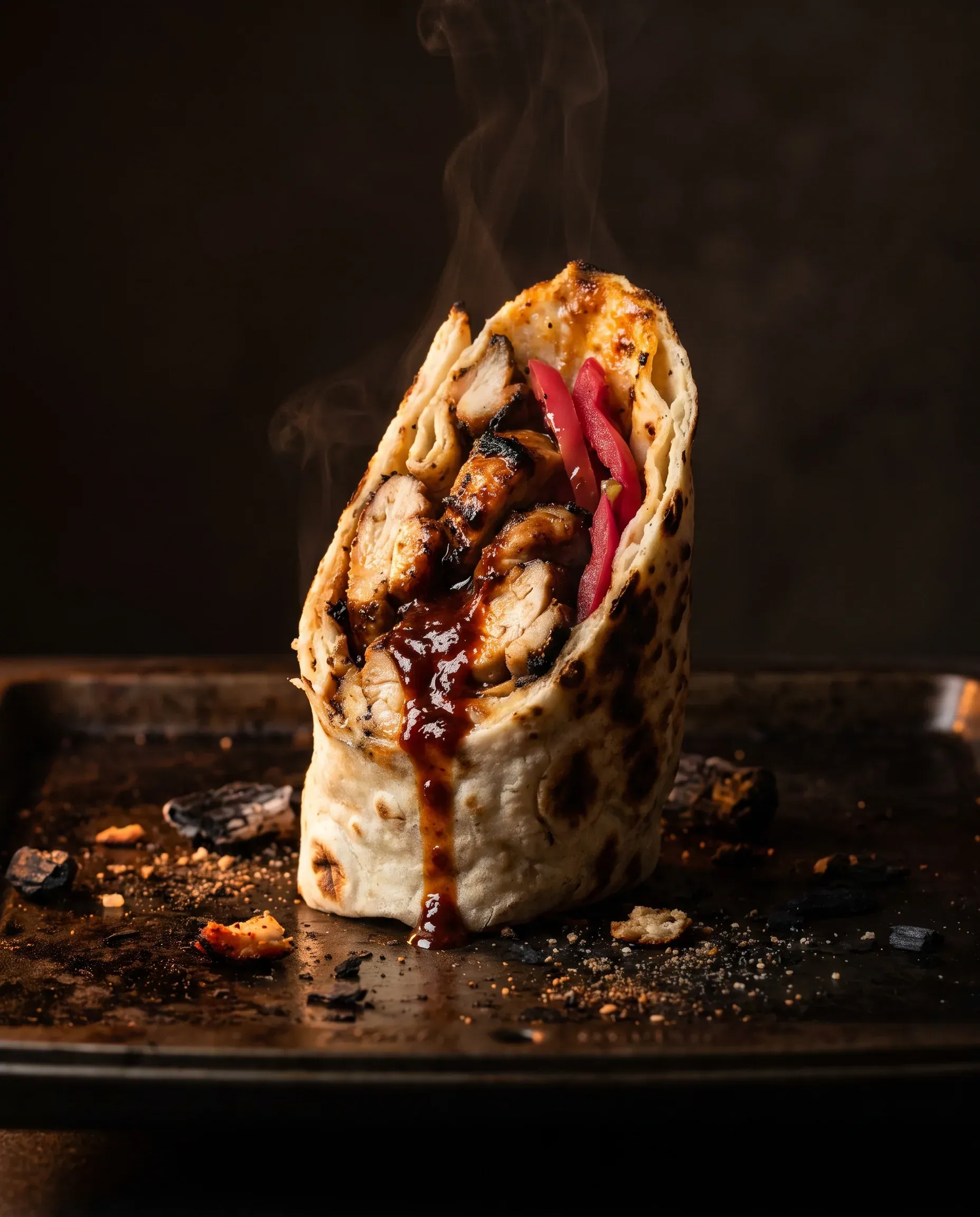 Lu Fire — shawarma in close cross-section