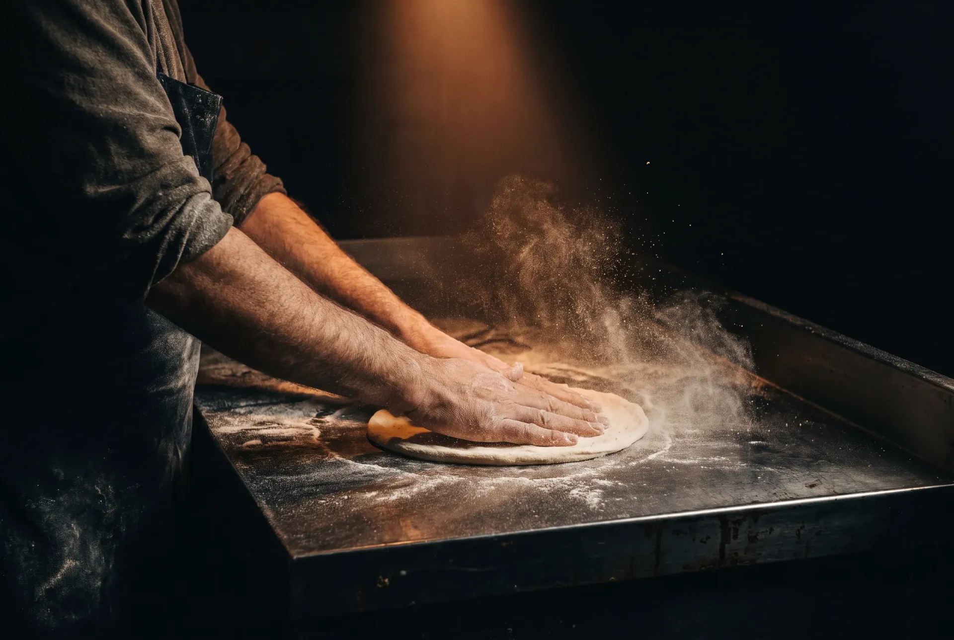 Flatbread — Rolled in the morning, baked to order. We buy none of it in.